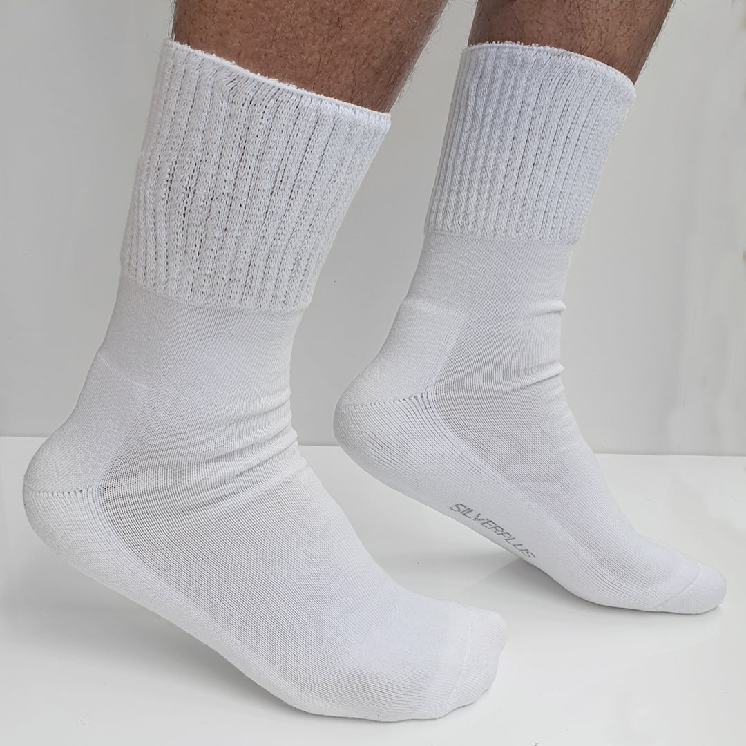 strammer ikke hvite frotté bomullsokker