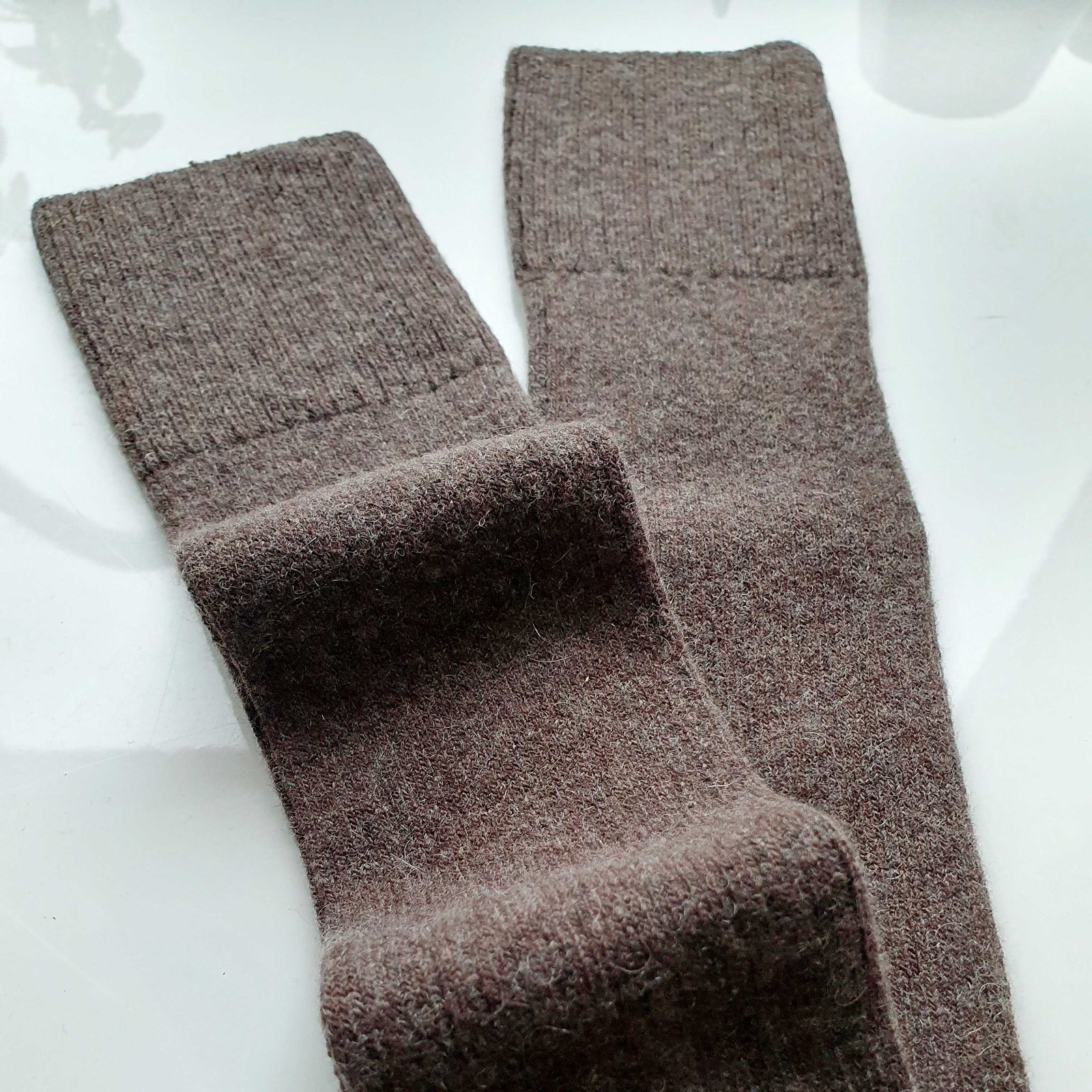 Ull/cashmere mix knestrømper til dame