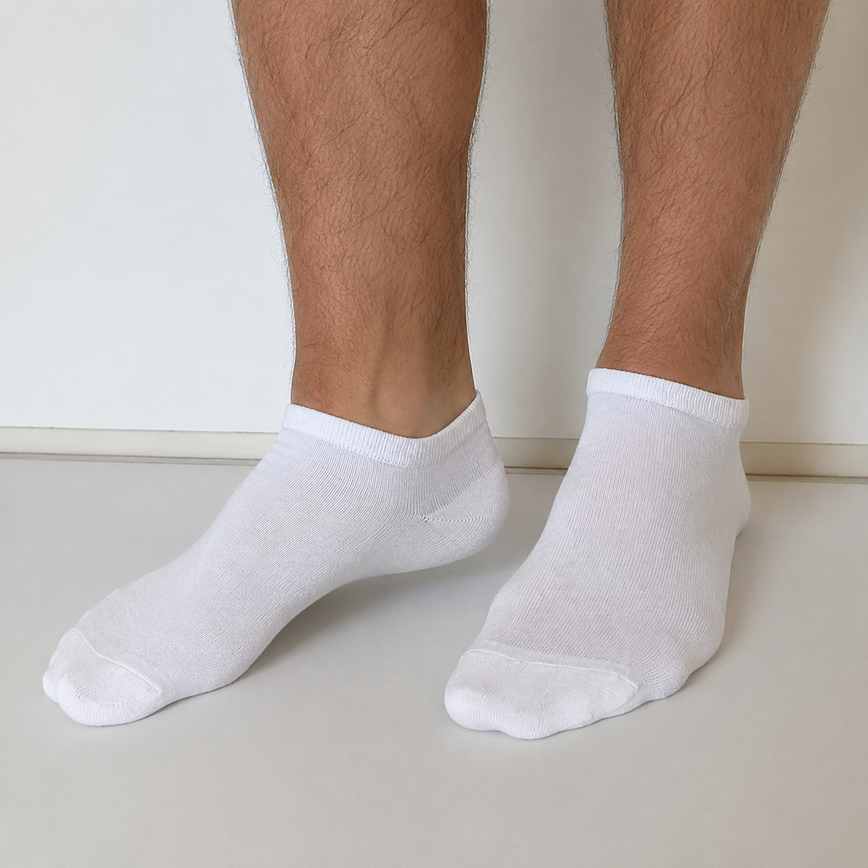 6-pk herre ankel sneaker sokker i bomull