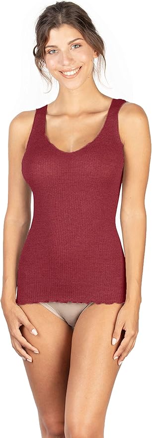 EGI ull og silke ribbestrikket singlet