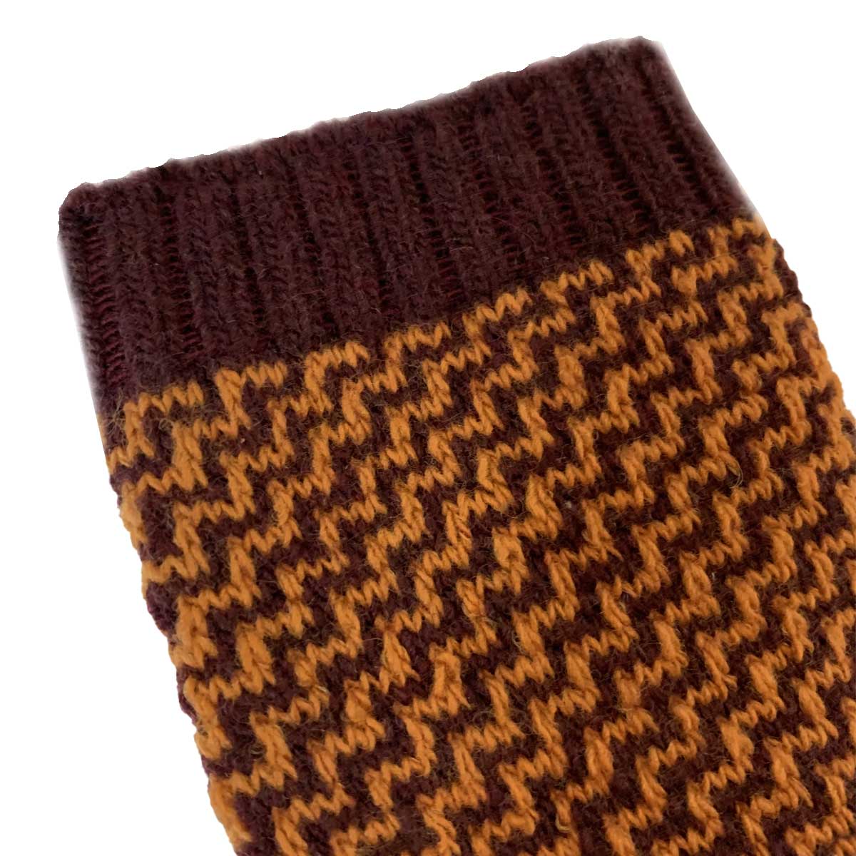 Mønstrete ullsokker med cashmere