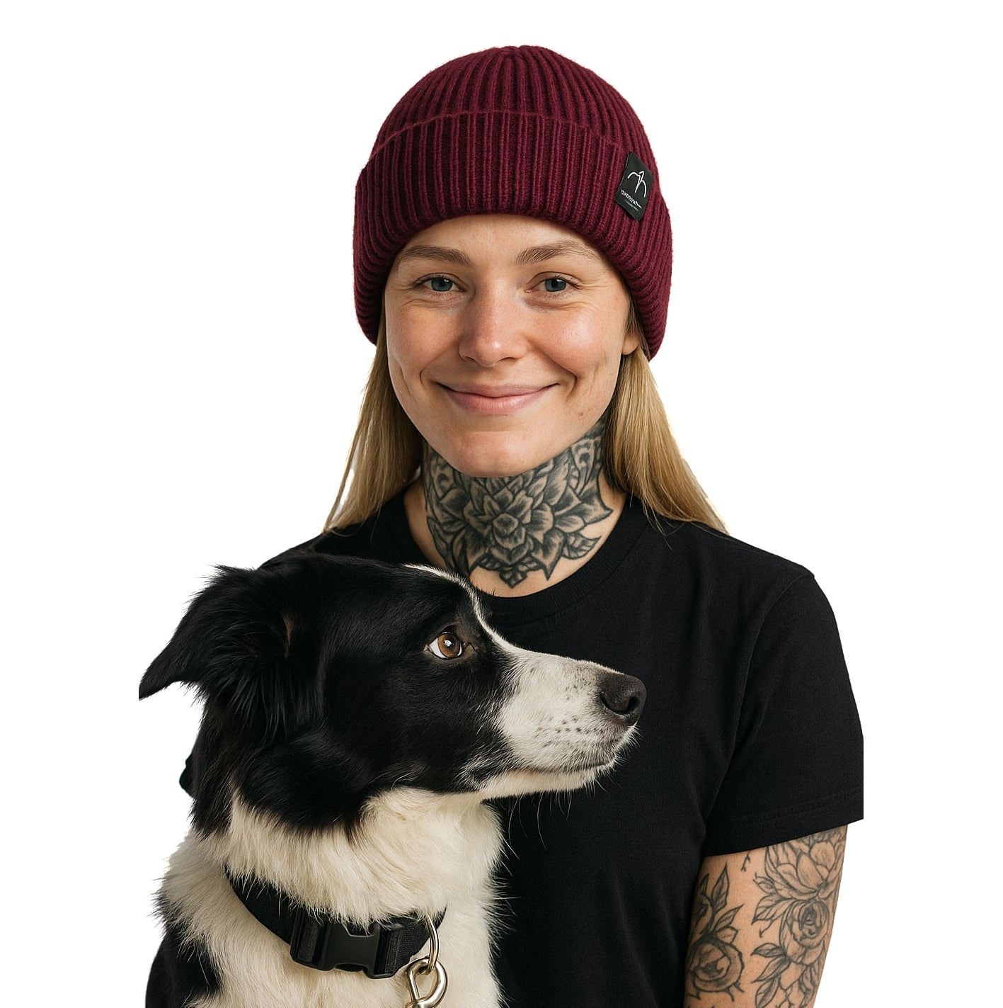 Burgunder ullue i 100% kashmir/ull