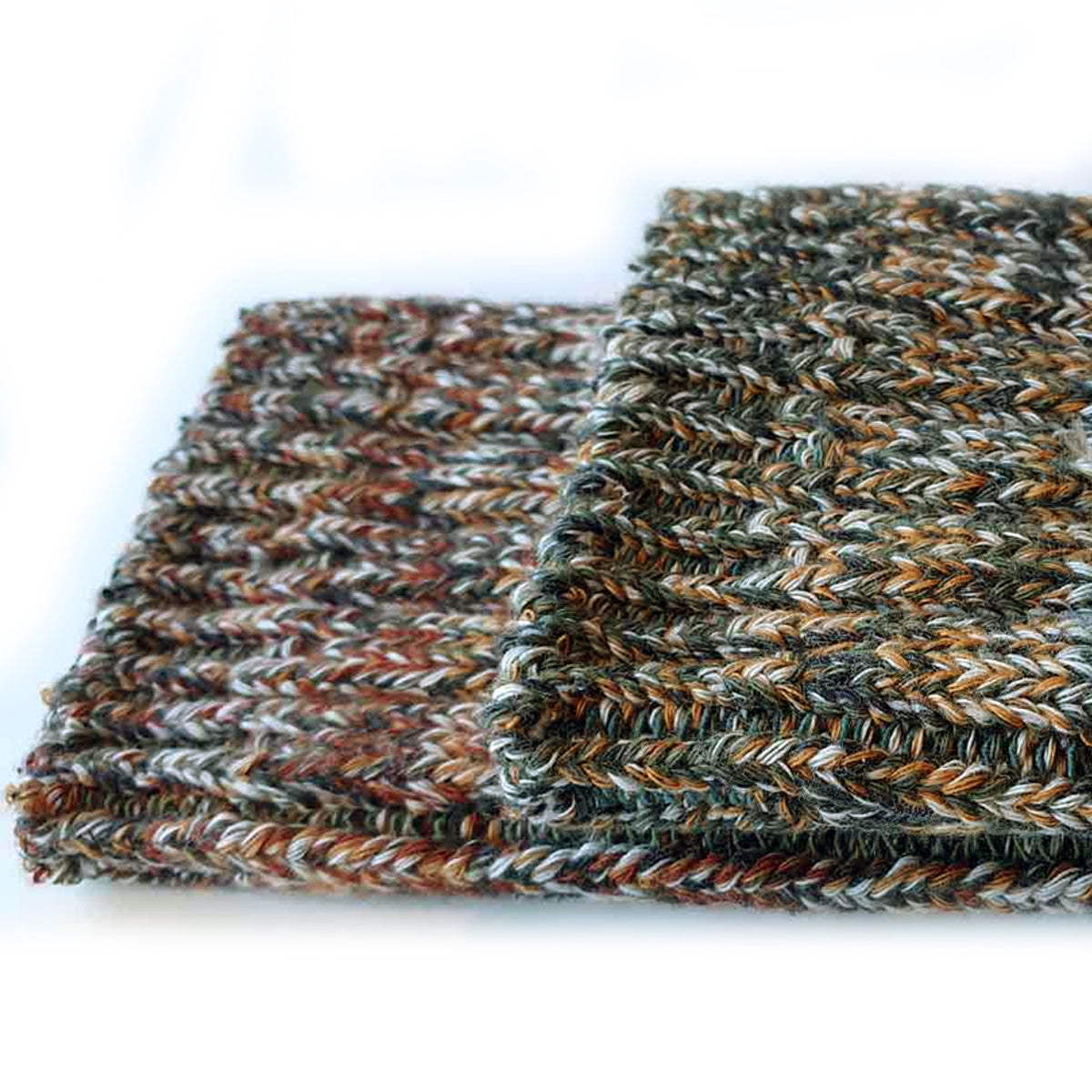 Rød blandingsfarget 93% økologisk bomullssokker til herre