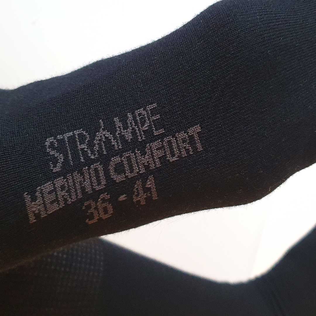 Sorte 90% merinoull knestrømper • strammer ikke