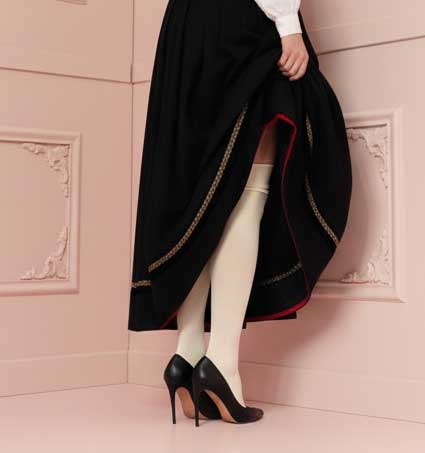 Over kne sokker i merino
ull