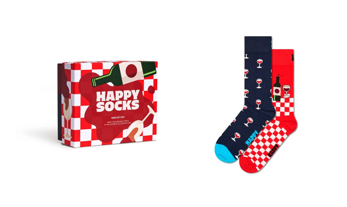 Happy Socks Wine Set Gift Box 2-pk