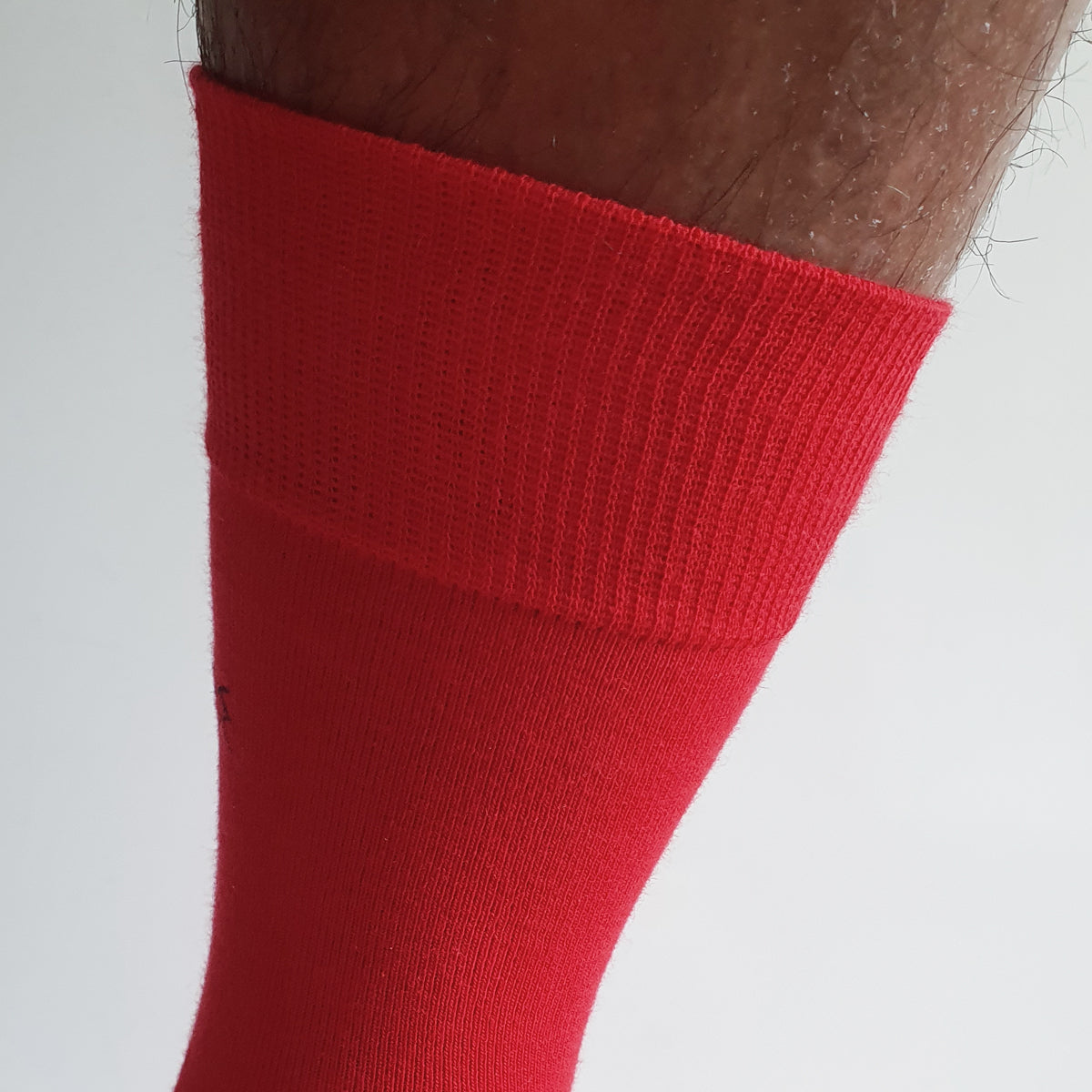 Røde bomullssokker herre