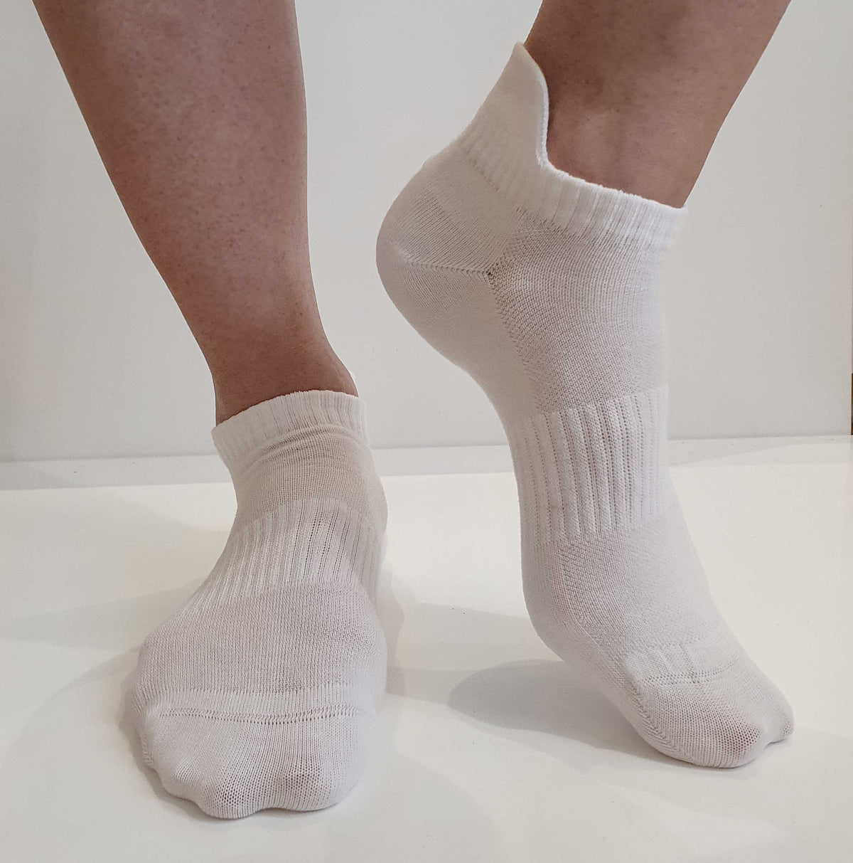 Ankel bomullsokker med tab