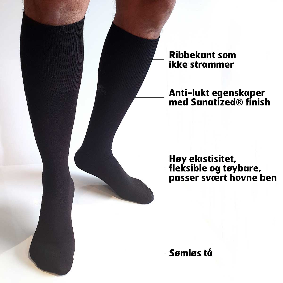 Knestrømper i merinoull - sokker som ikke strammer