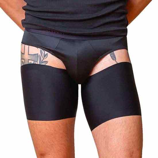 Bandelettes Unisex sort glatt lårbånd mot gnissende lår